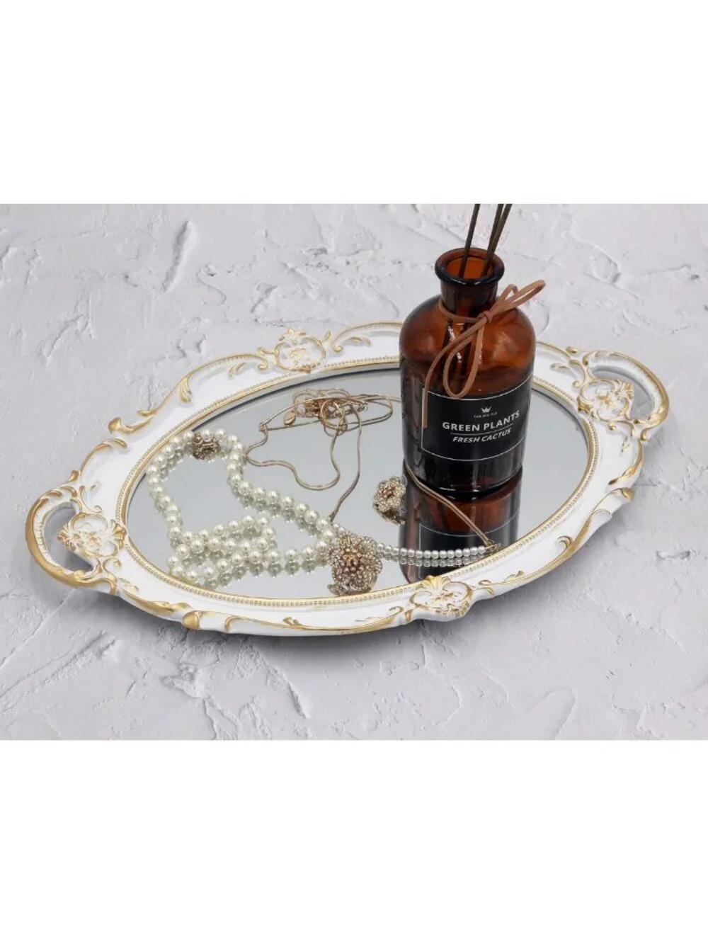 Vintage Oval Decorative Wall Mirror - Antique Style Hanging Mirror, 14.5x10